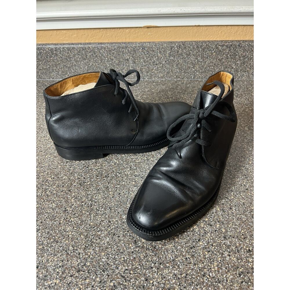 Sutor Mantellassi Men's Size 10 Black Leather Ankle Boots Lace Up Made In Italy - Picture 4 of 12
